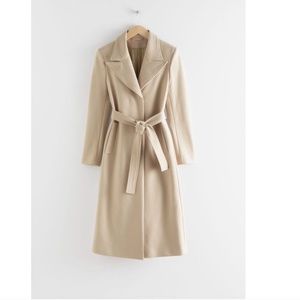 & Other Stories Premium Wool Long Coat Size 0 NWT